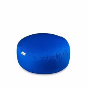 Okrągła poduszka do medytacji, jogi, rehabilitacji typu rondo. kolor niebieski. z łuską gryki. siedzisko
